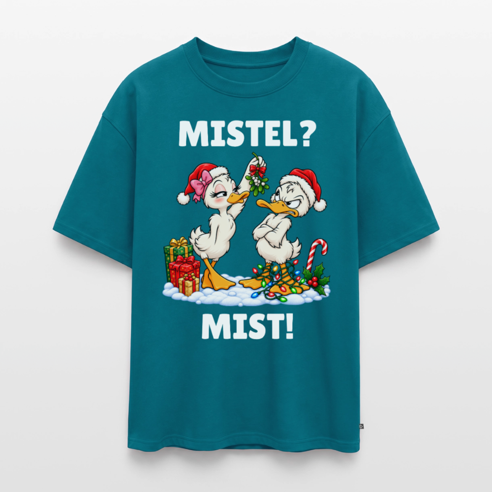 Mistel Mist Unisex Premium Oversized Organic T-Shirt - Petrol