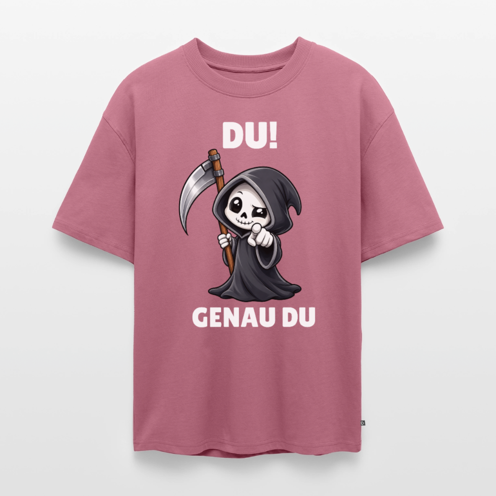 Genau du Unisex Premium Oversized Organic T-Shirt - Mauve