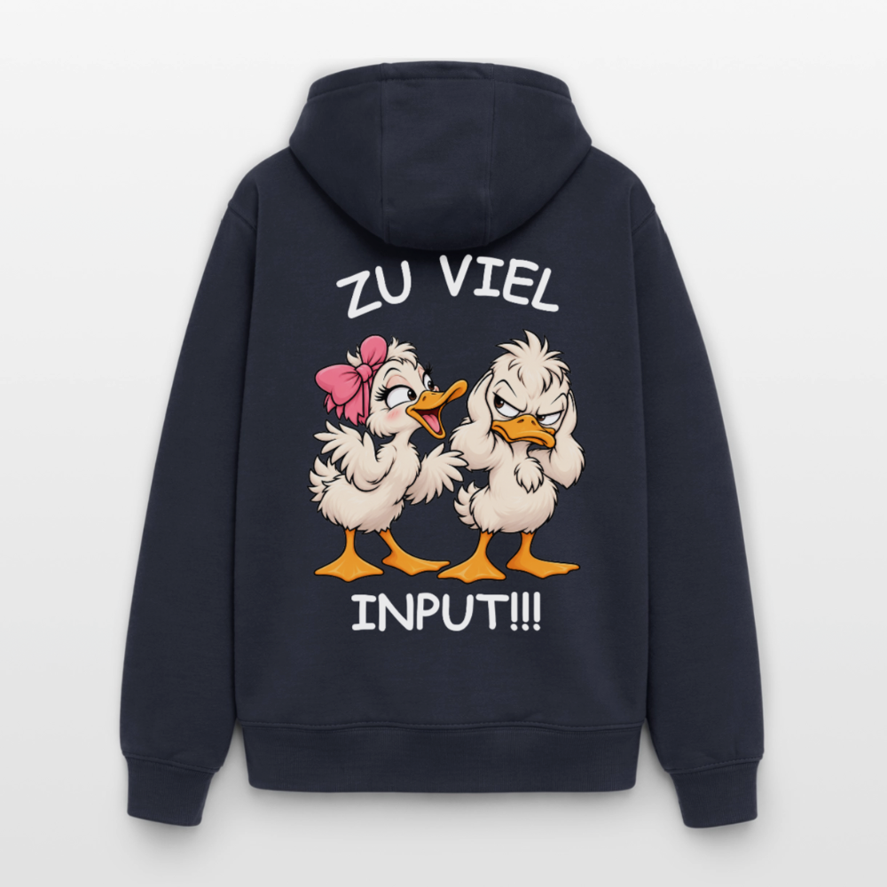 Zu viel Input Oversized Heavyweight Hoodie - Navy
