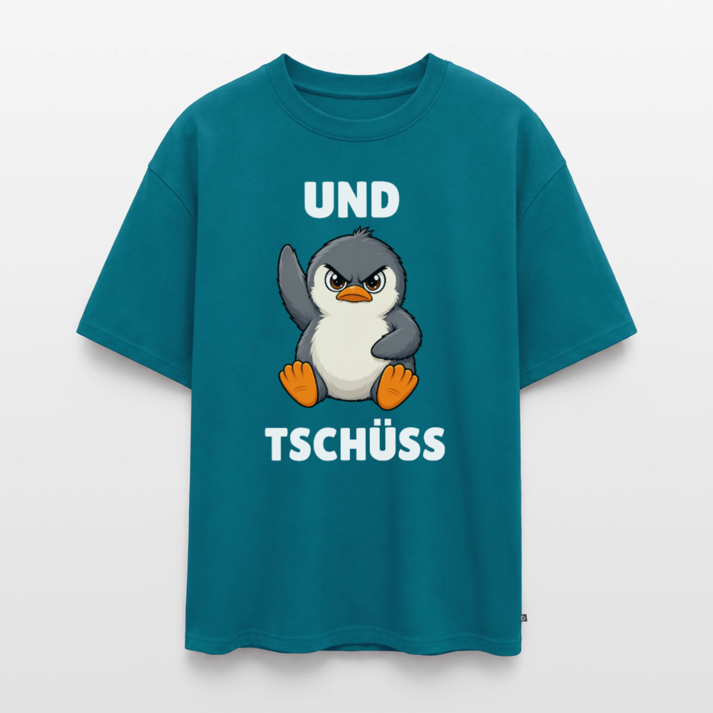 Und Tschüss Unisex Premium Oversized Organic T-Shirt - Petrol