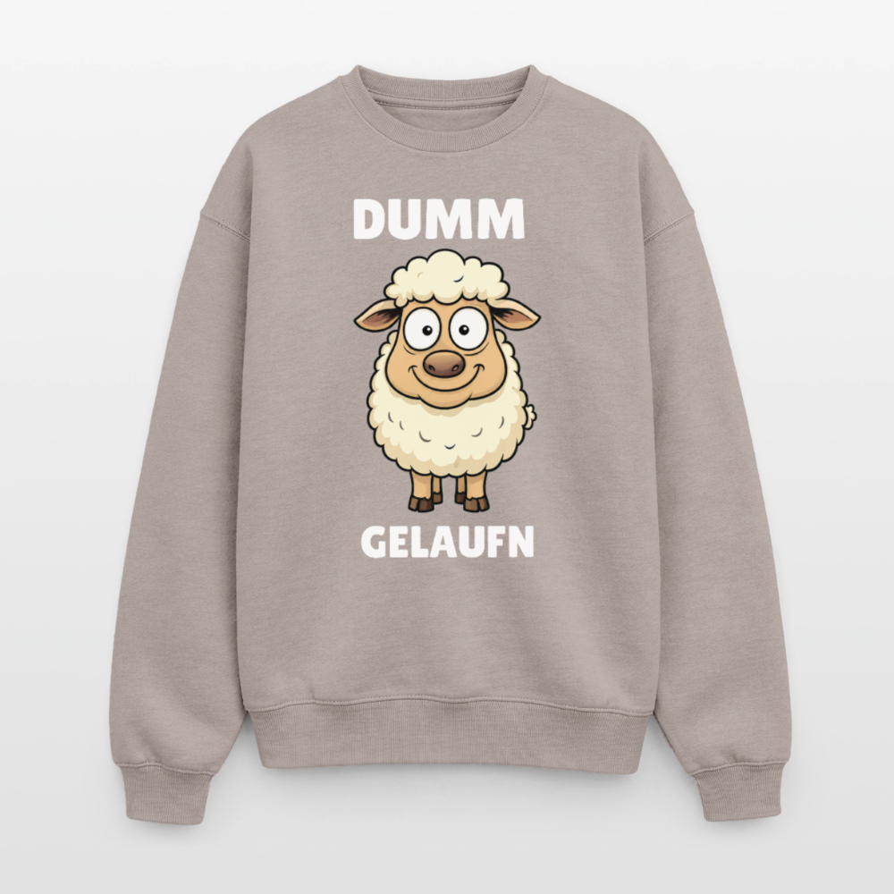 Dumm gelaufen Oversized Heavyweight Sweater - Taupe