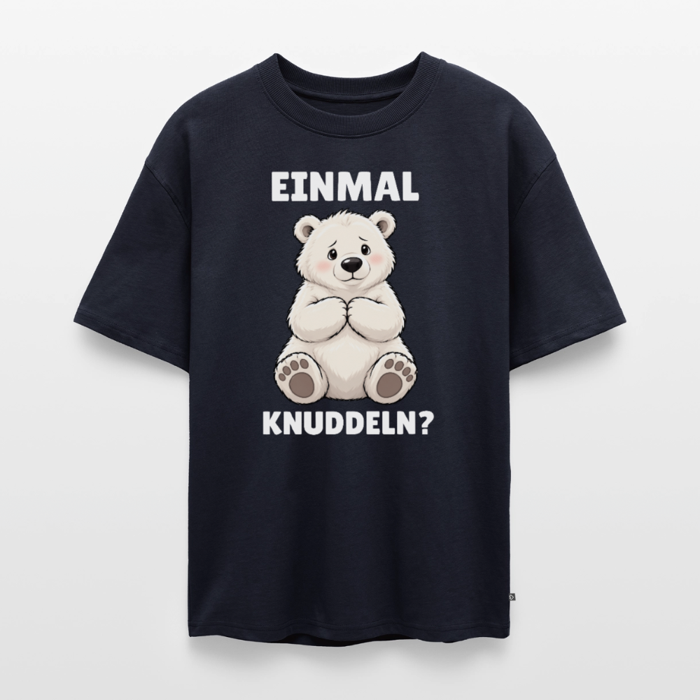 EInmal Knuddeln Unisex Premium Oversized Organic T-Shirt - Navy