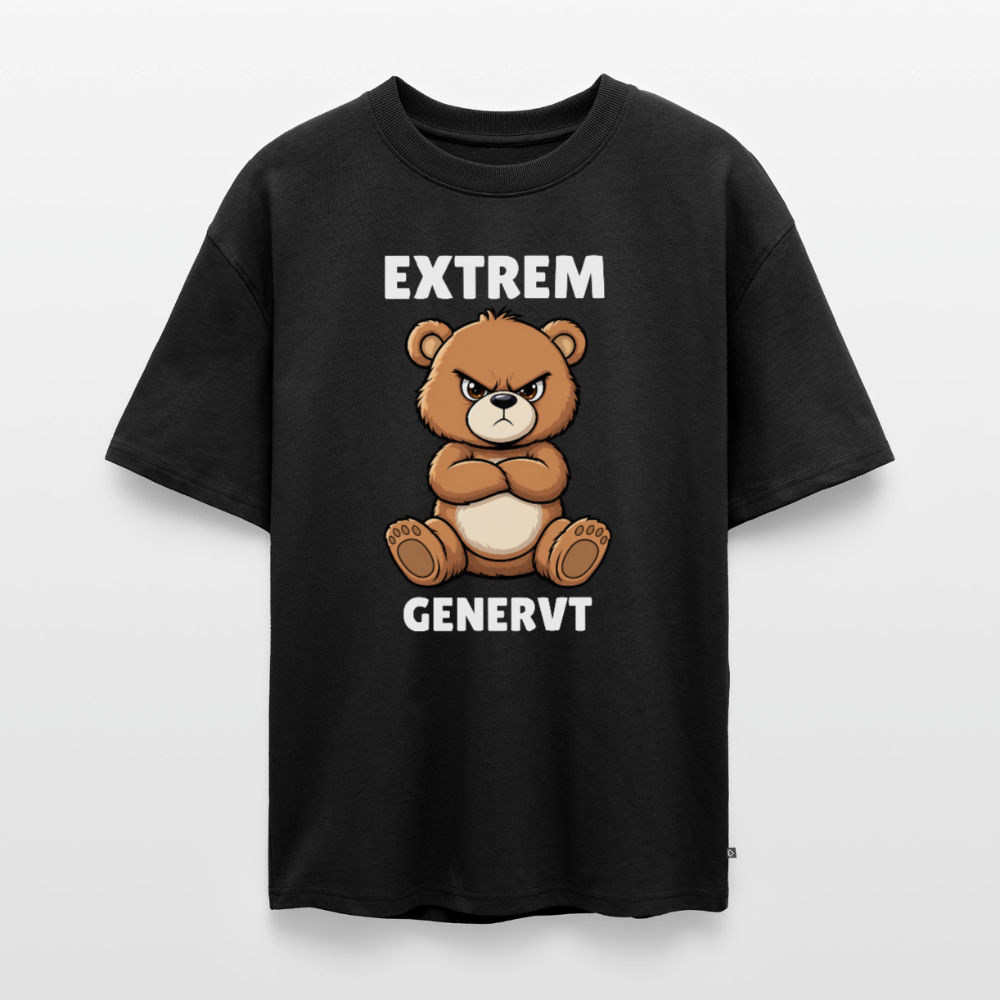 Extrem genervt Unisex Premium Oversized Organic T-Shirt - Schwarz