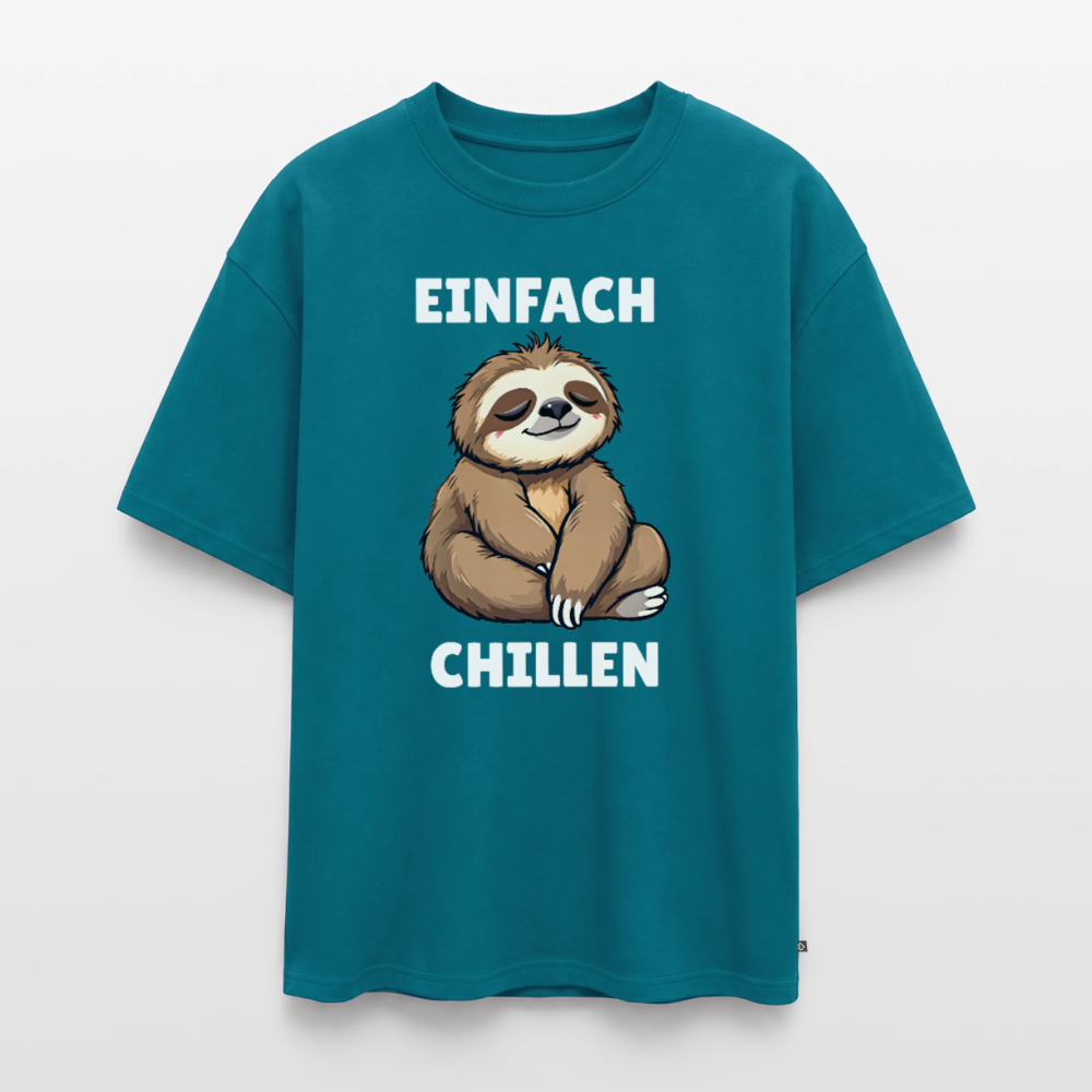 Einfach chillen Unisex Premium Oversized Organic T-Shirt - Petrol