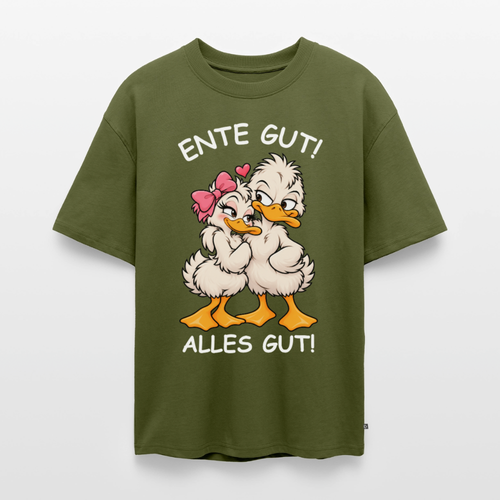 Ente gut Unisex Premium Oversized Organic T-Shirt - Khaki
