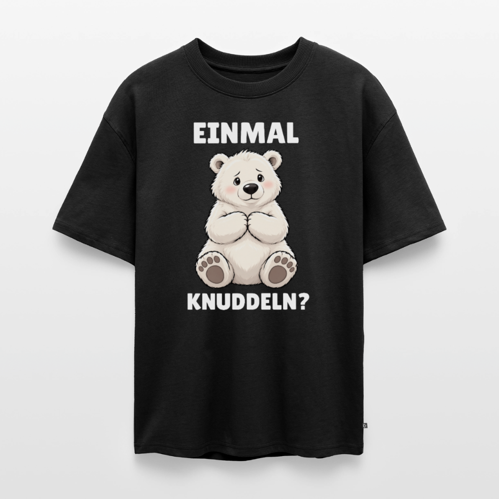 EInmal Knuddeln Unisex Premium Oversized Organic T-Shirt - Schwarz