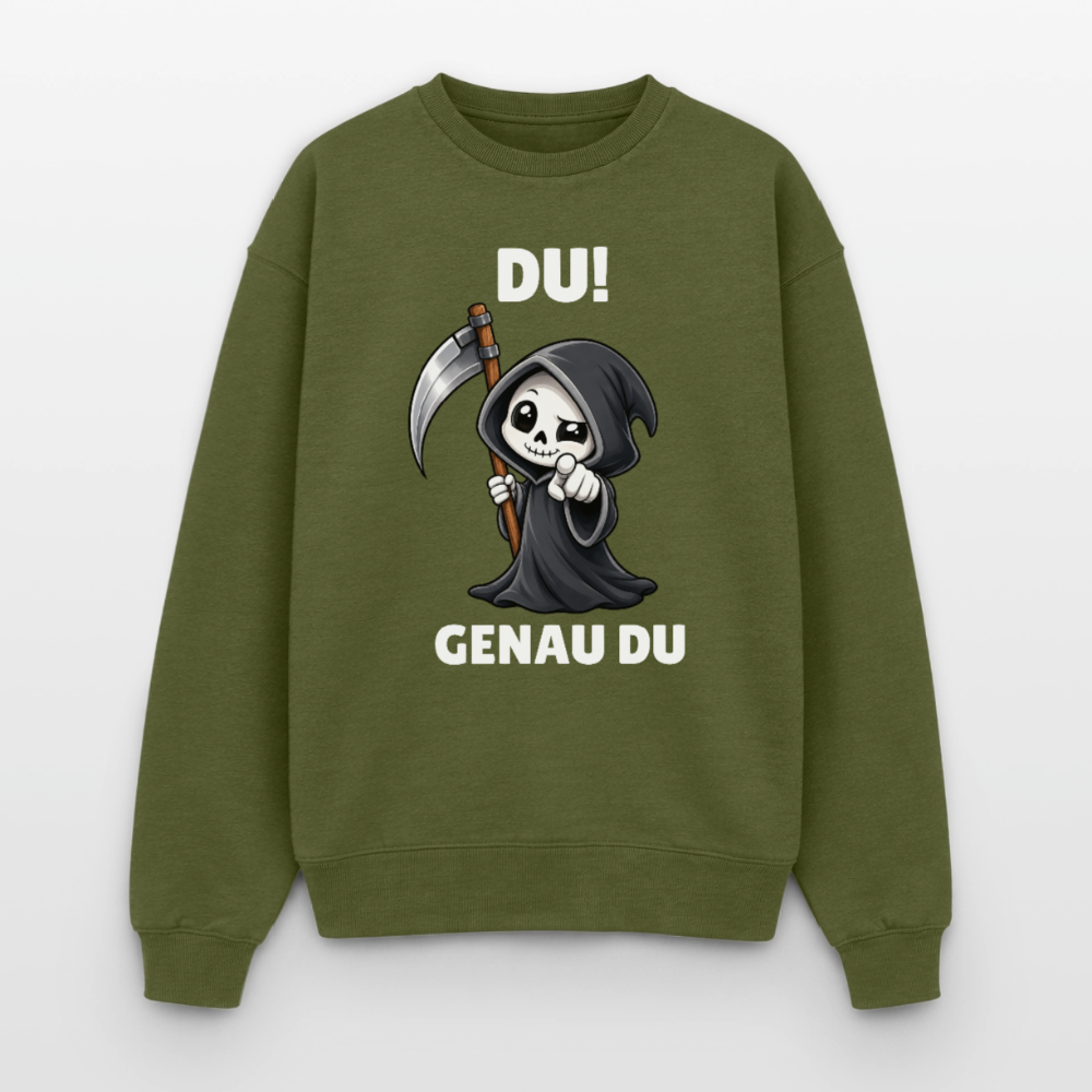 Genau Du Oversized Heavyweight Sweater - Khaki