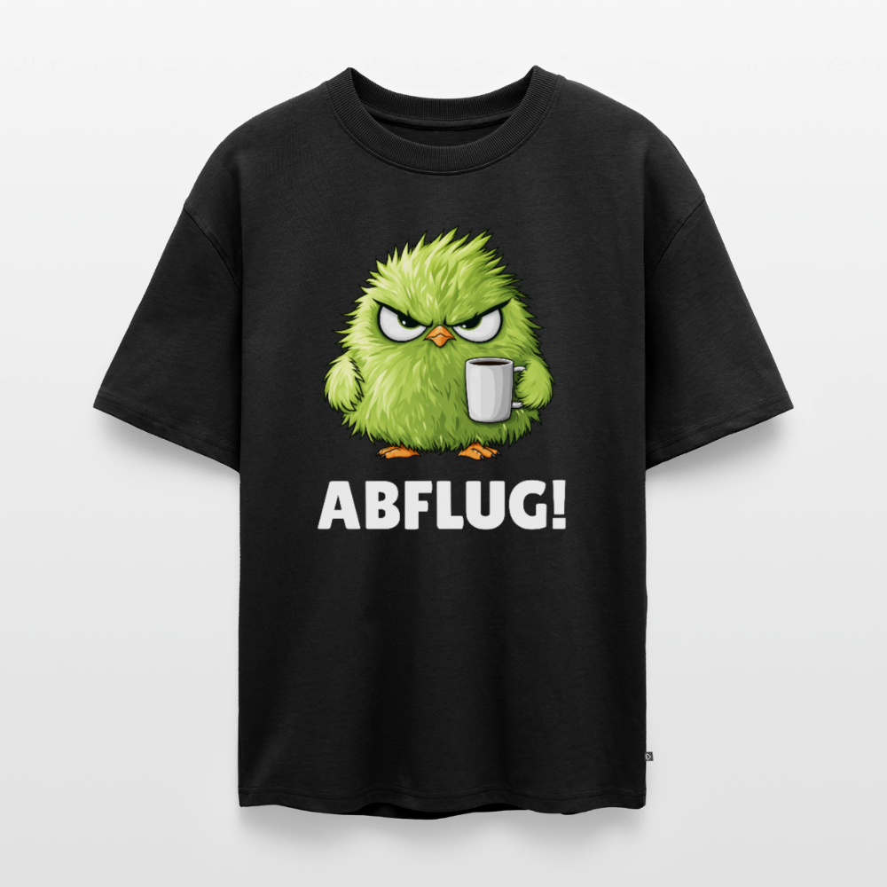 Abflug Unisex Premium Oversized Organic T-Shirt - Schwarz