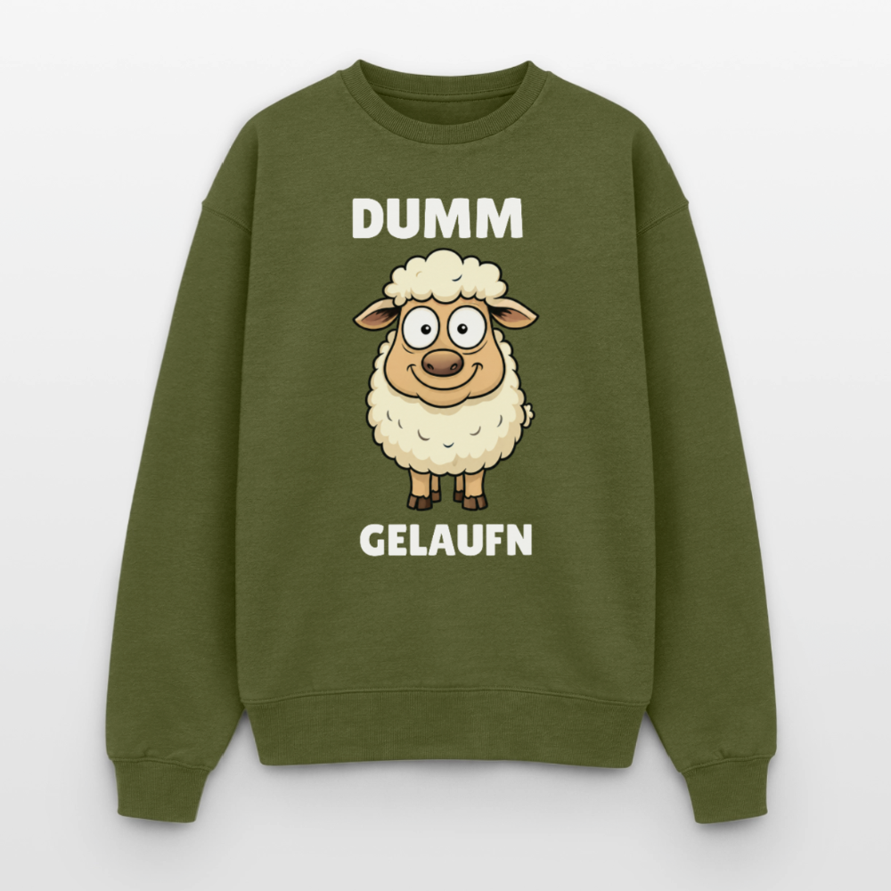 Dumm gelaufen Oversized Heavyweight Sweater - Khaki