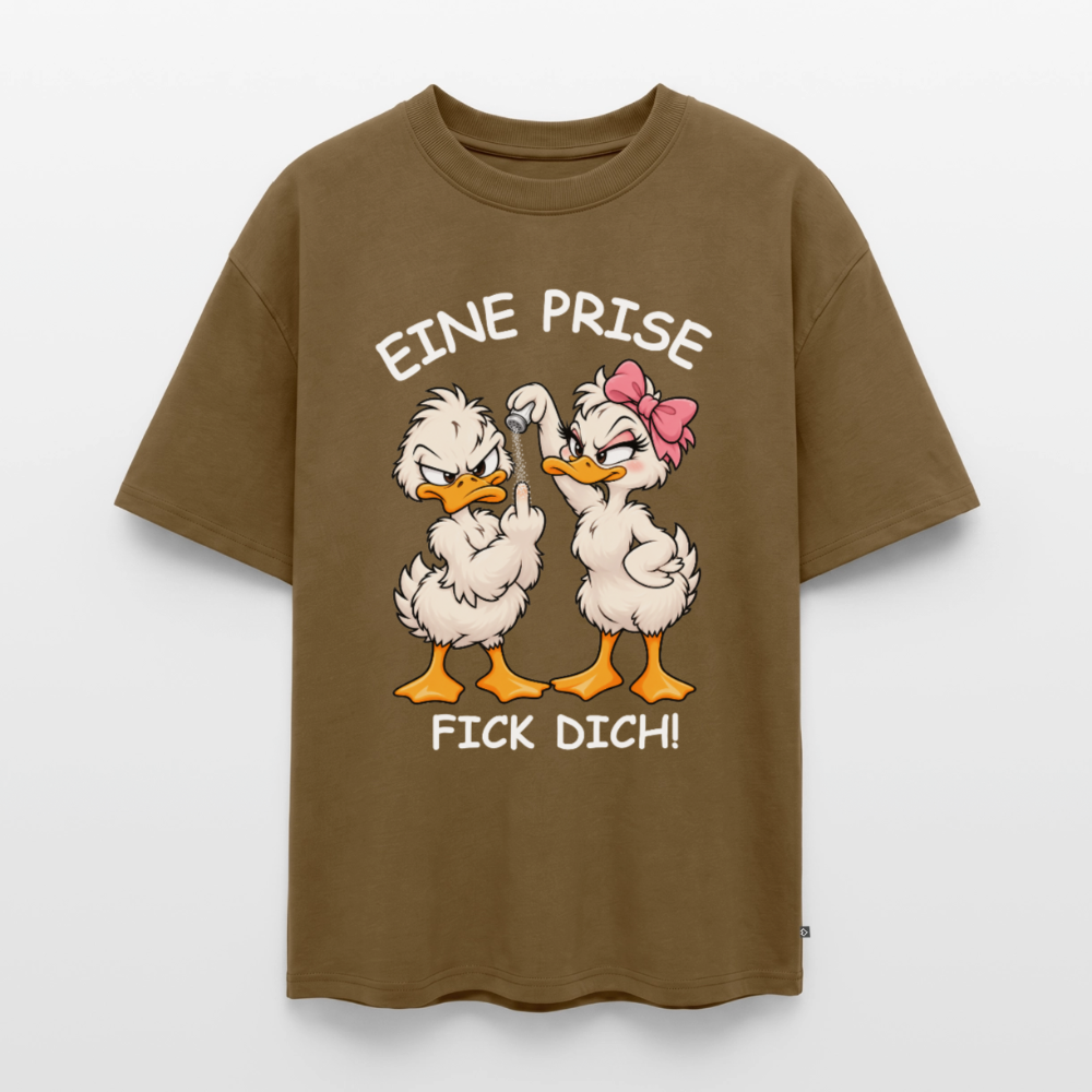 Eine Prise Unisex Premium Oversized Organic T-Shirt - Nussbraun