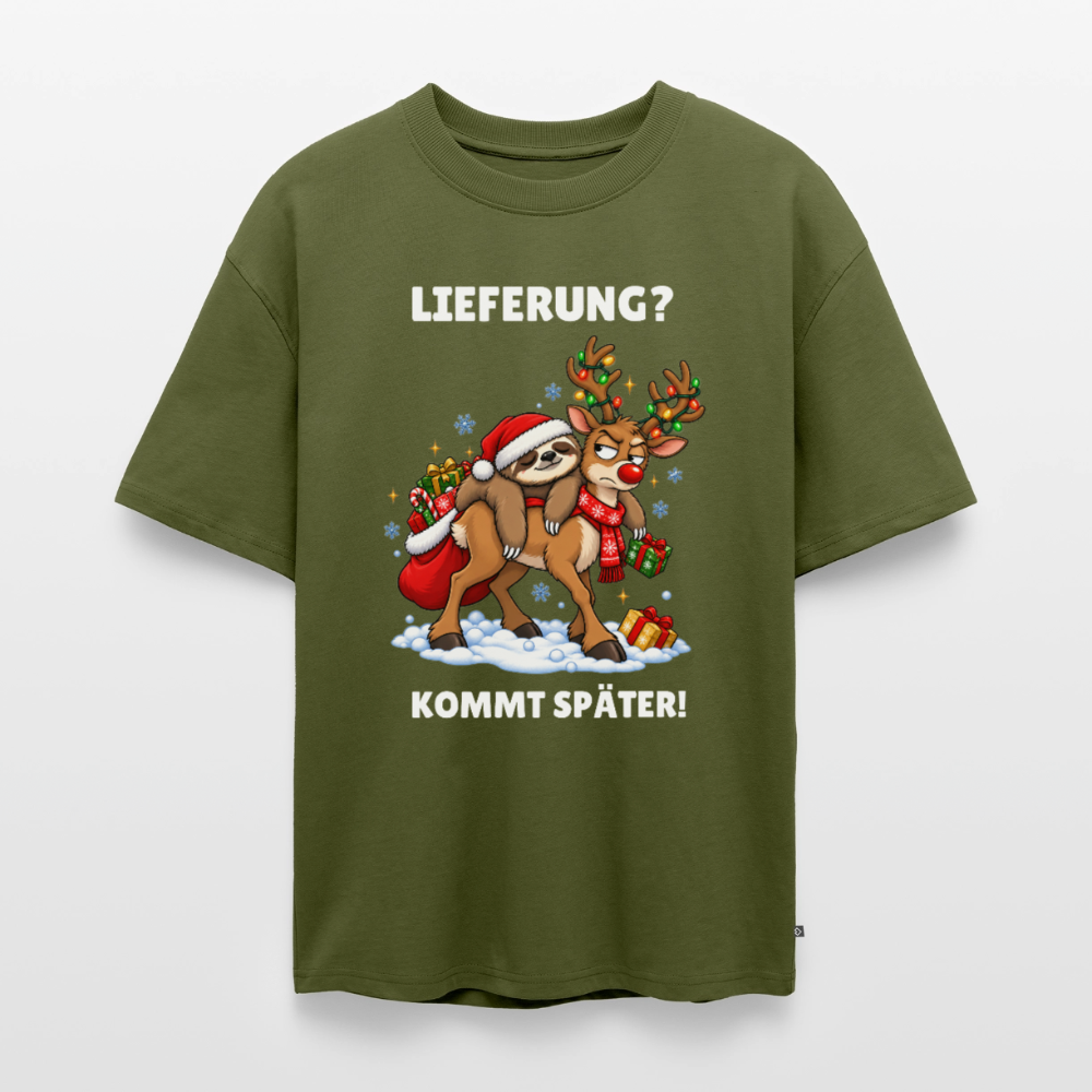 Lieferung Unisex Premium Oversized Organic T-Shirt - Khaki