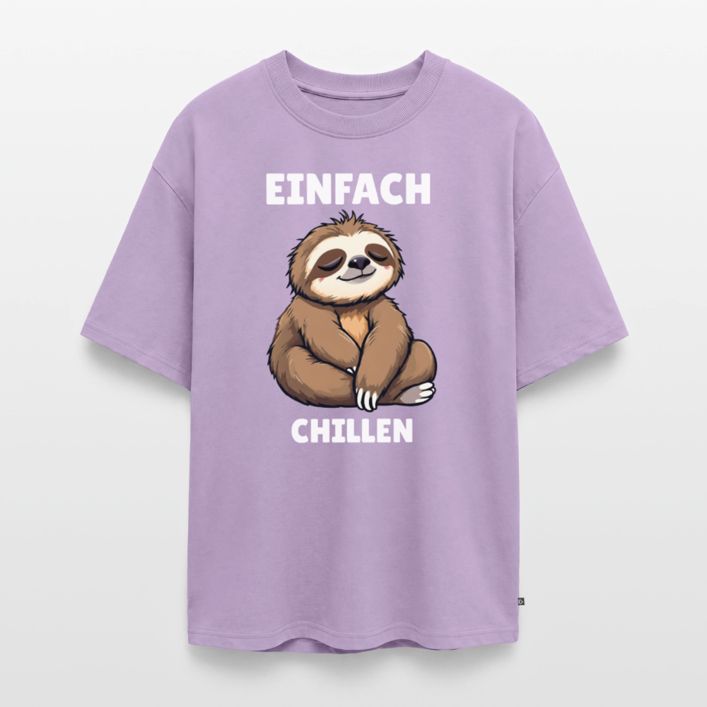 Einfach chillen Unisex Premium Oversized Organic T-Shirt - Lavendel
