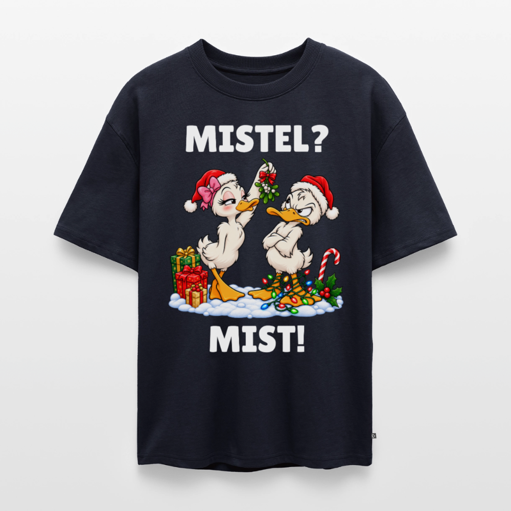 Mistel Mist Unisex Premium Oversized Organic T-Shirt - Navy