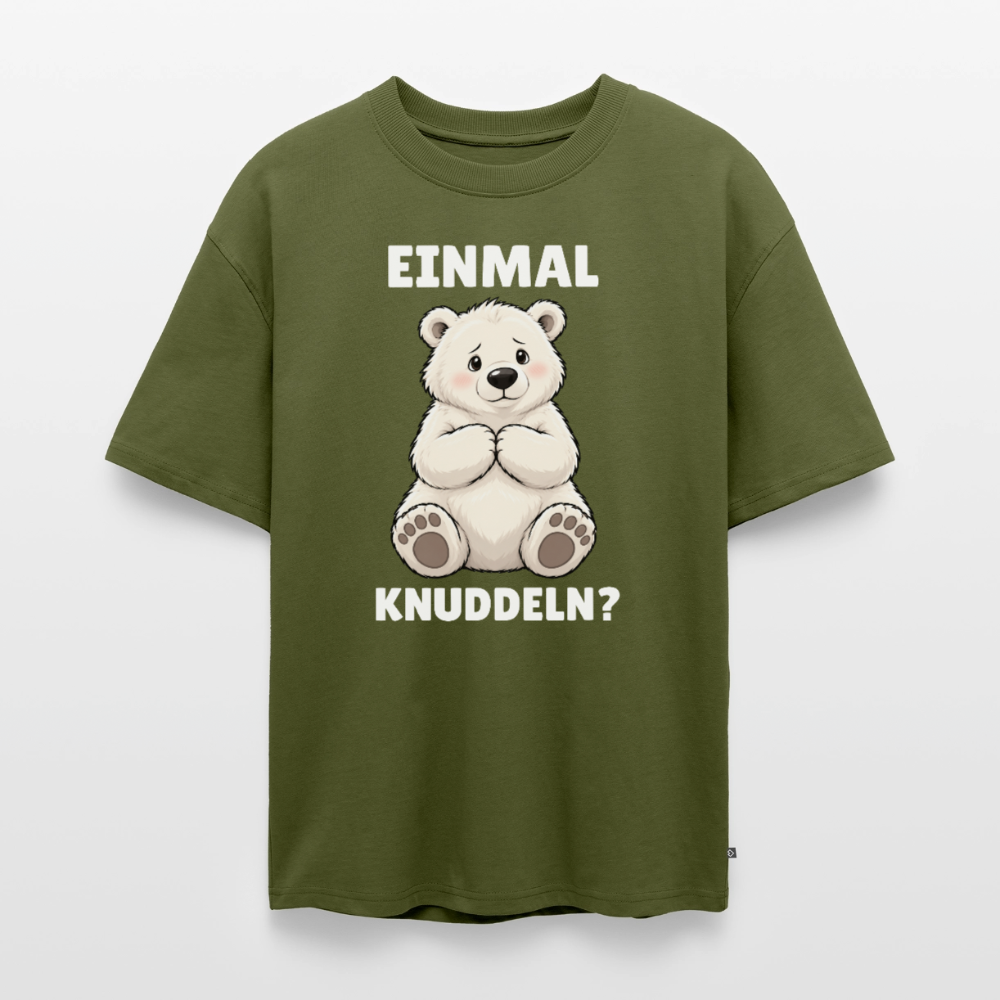 EInmal Knuddeln Unisex Premium Oversized Organic T-Shirt - Khaki