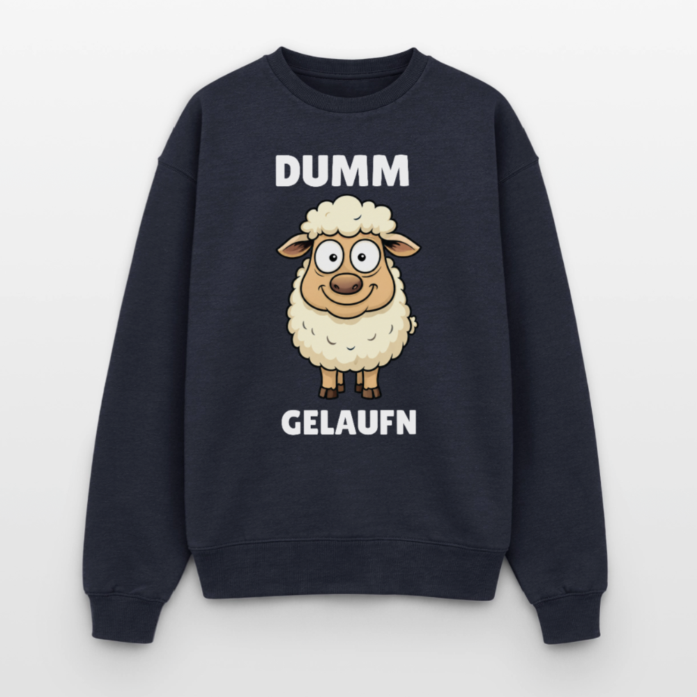 Dumm gelaufen Oversized Heavyweight Sweater - Navy