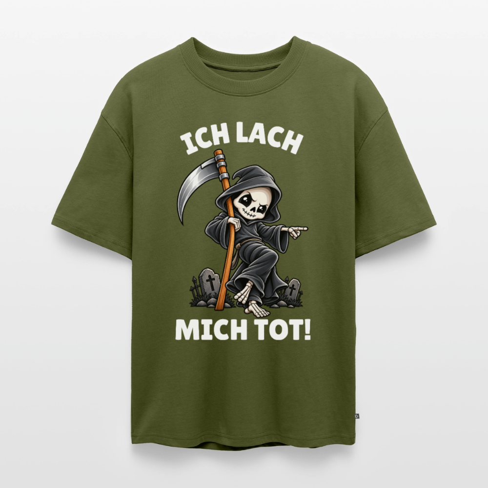 Ich lach Unisex Premium Oversized Organic T-Shirt - Khaki