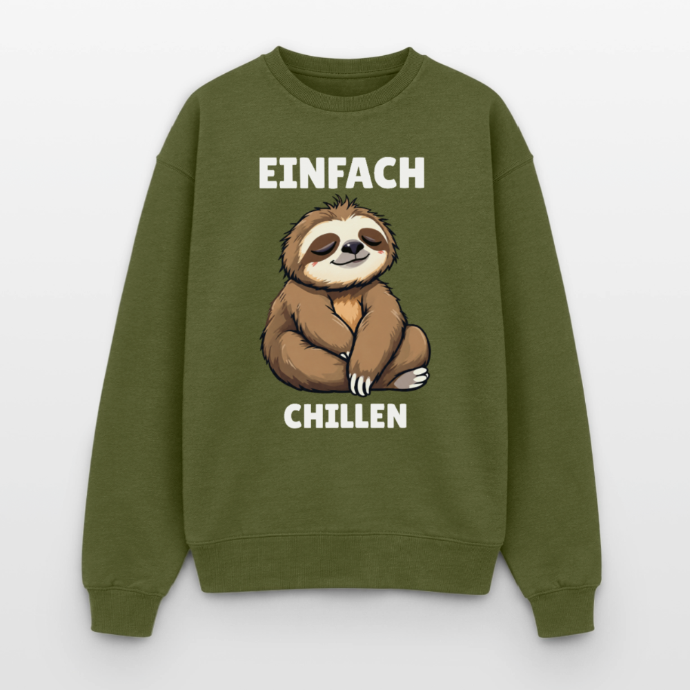 Einfach Chillen Oversized Heavyweight Sweater - Khaki