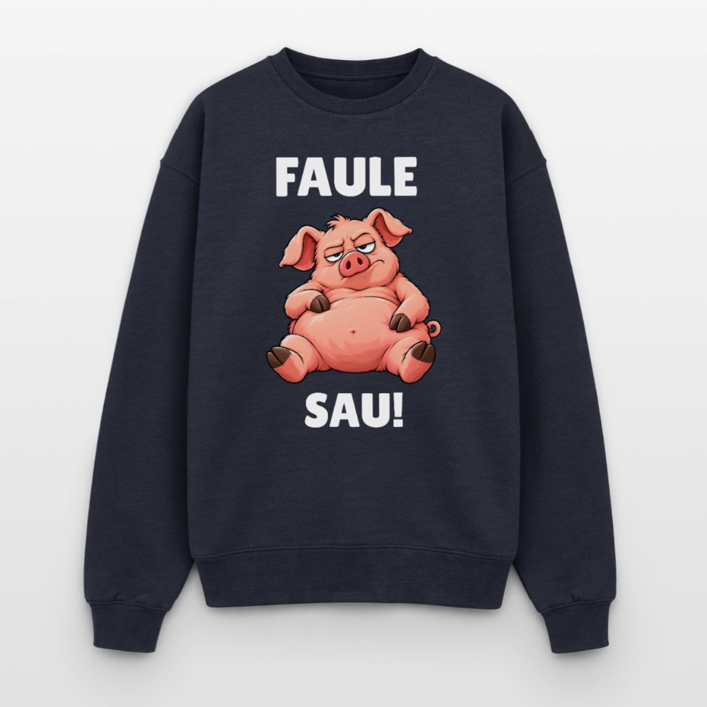 Faule Sau Oversized Heavyweight Sweater - Navy