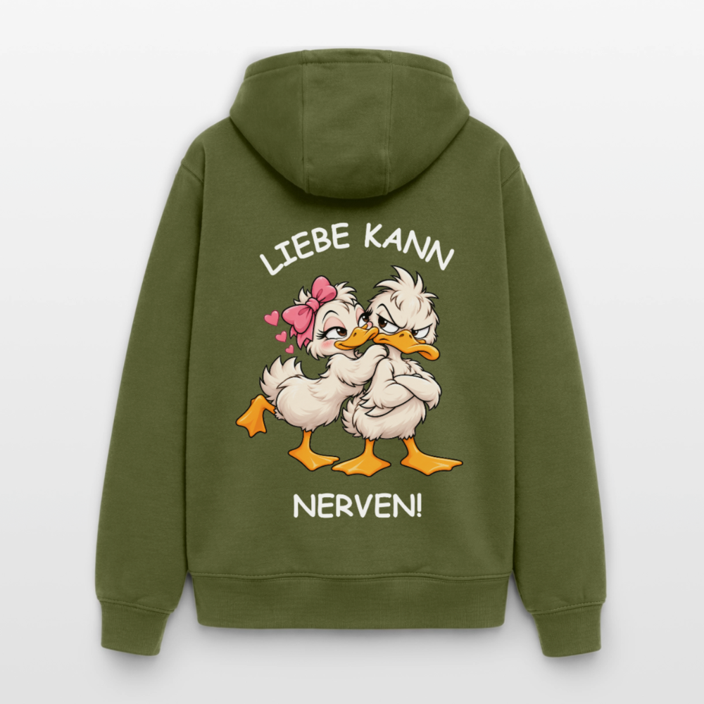 Liebe kann Oversized Heavyweight Hoodie - Khaki