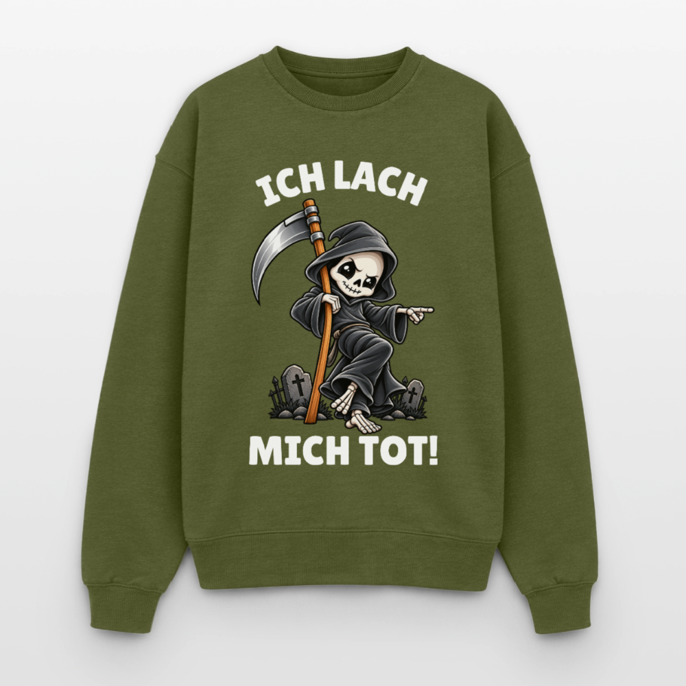 Ich lach Oversized Heavyweight Sweater - Khaki