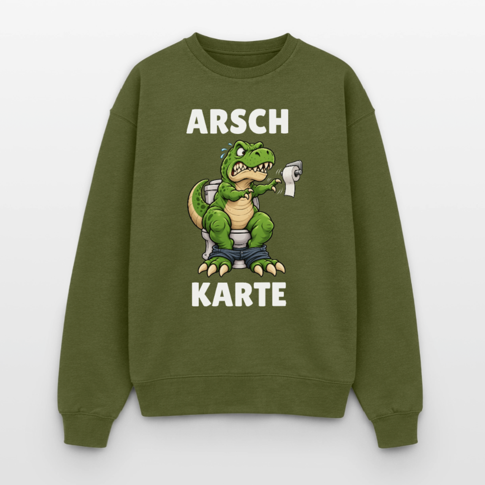 Arsch Karte Oversized Heavyweight Sweater - Khaki