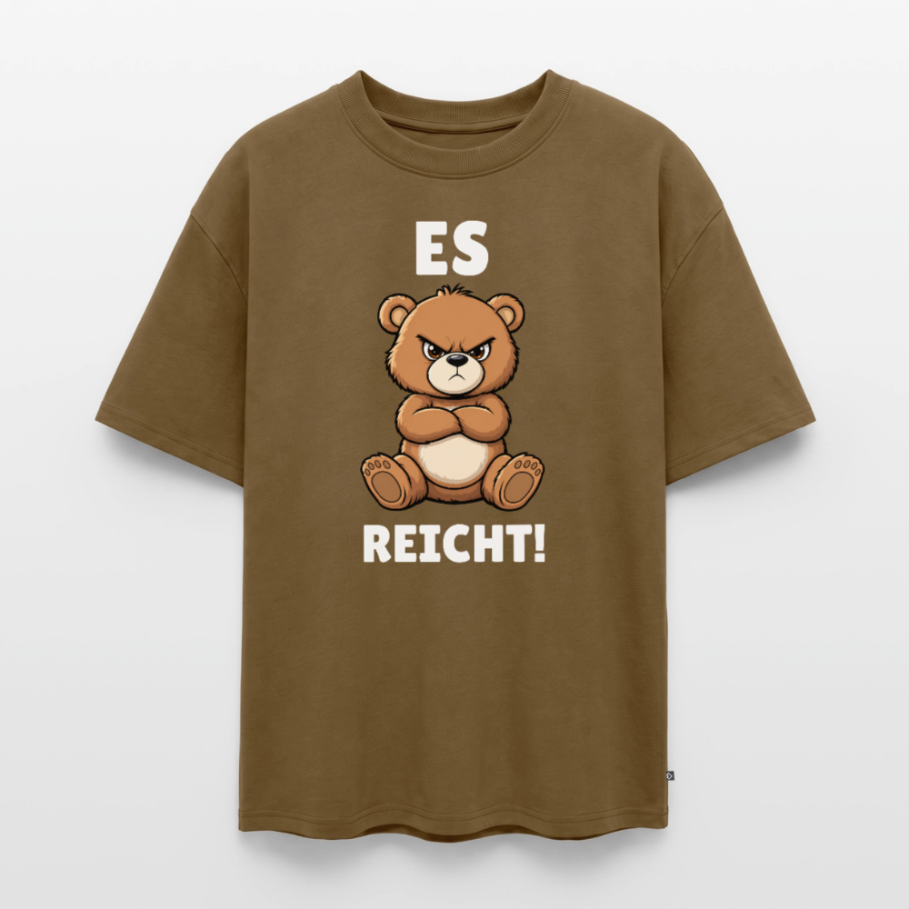 Es reicht Unisex Premium Oversized Organic T-Shirt - Nussbraun