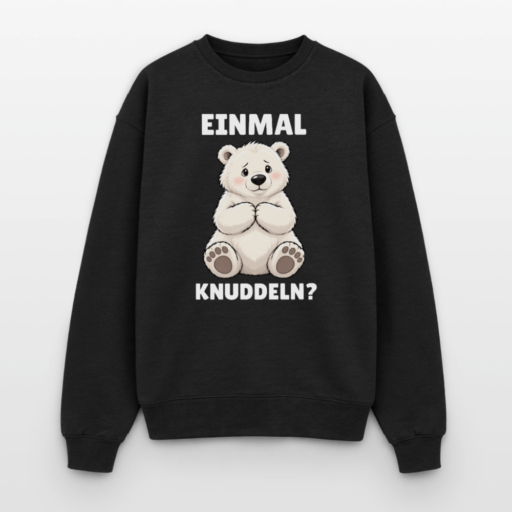Einmal Knuddeln Oversized Heavyweight Sweater - Schwarz