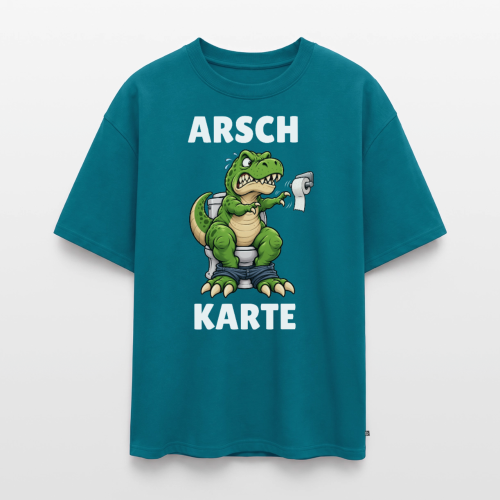 Arsch Karte Unisex Premium Oversized Organic T-Shirt - Petrol
