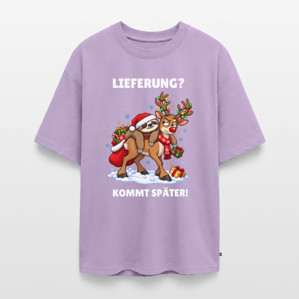 Lieferung Unisex Premium Oversized Organic T-Shirt - Lavendel