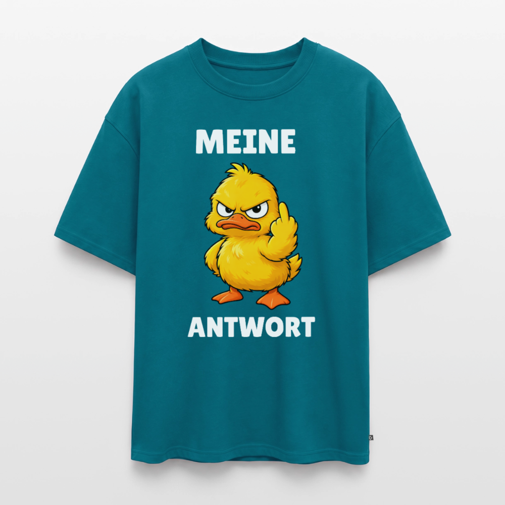 Meine Antwort Unisex Premium Oversized Organic T-Shirt - Petrol