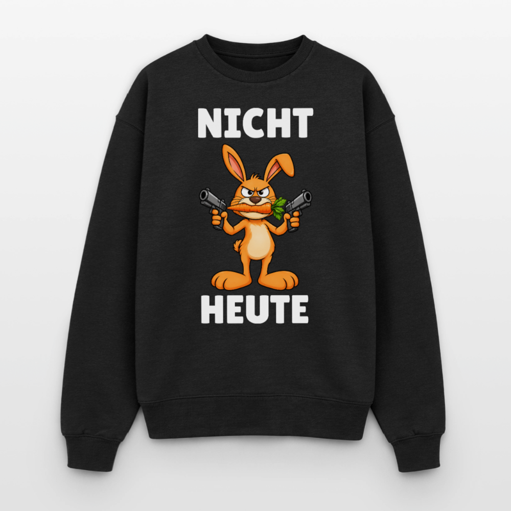Nicht Heute Oversized Heavyweight Sweater - Schwarz