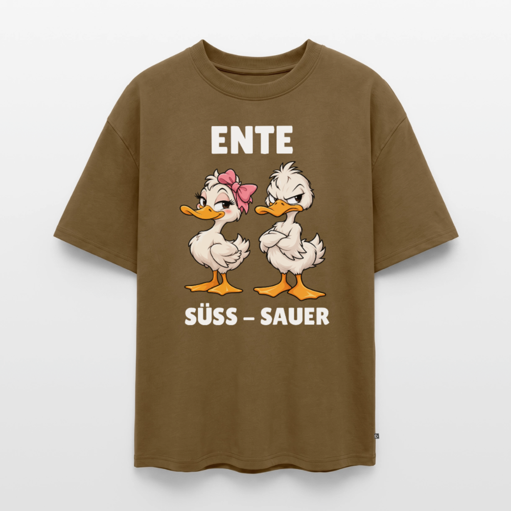Ente Unisex Premium Oversized Organic T-Shirt - Nussbraun