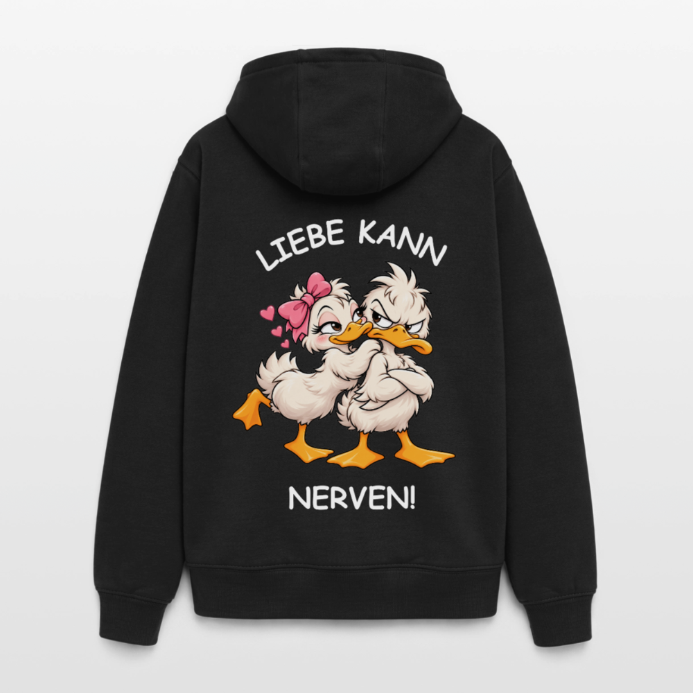 Liebe kann Oversized Heavyweight Hoodie - Schwarz