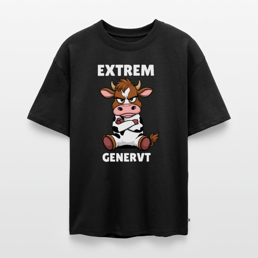 Extrem genervt Unisex Premium Oversized Organic T-Shirt - Schwarz