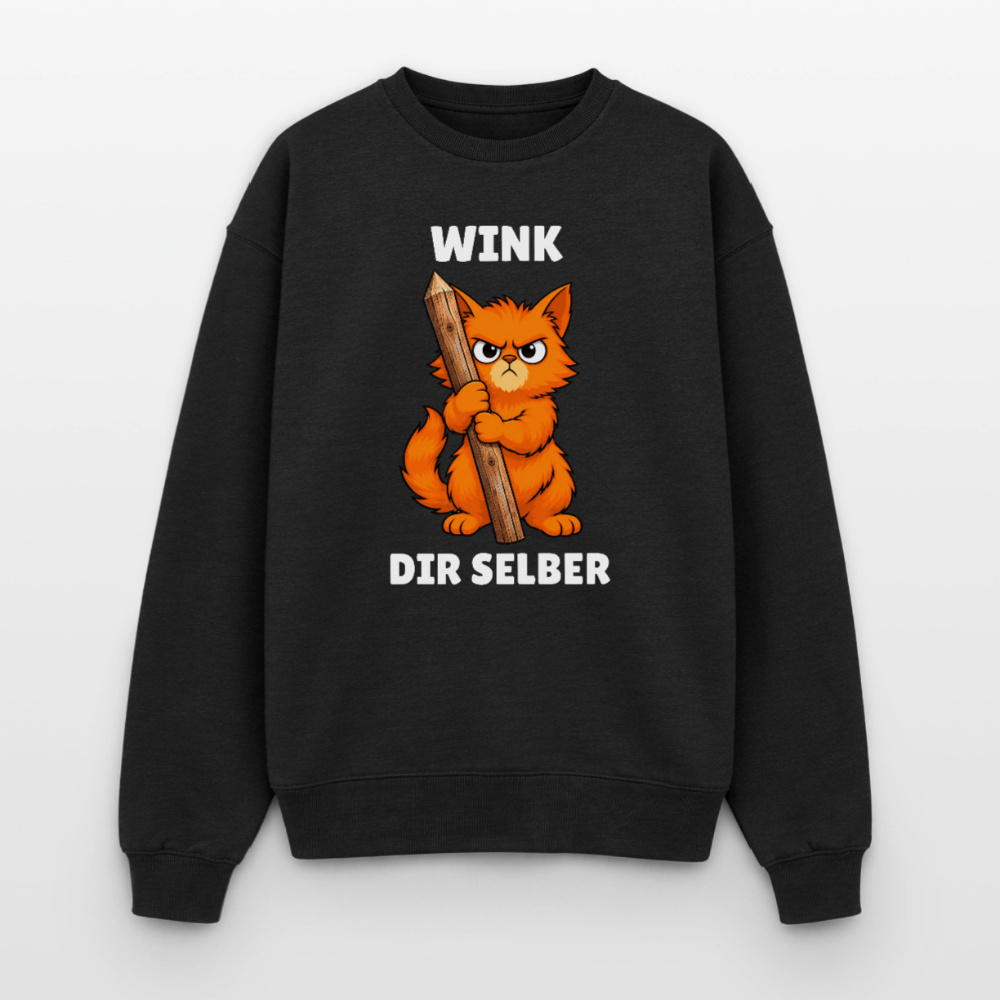 Wink dir selber Oversized Heavyweight Sweater - Schwarz