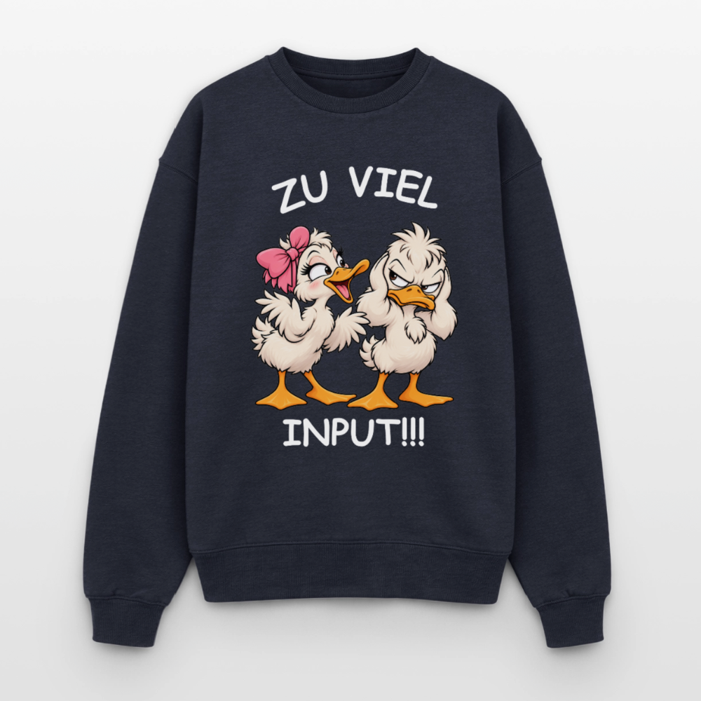 Zu viel Input Oversized Heavyweight Sweater - Navy