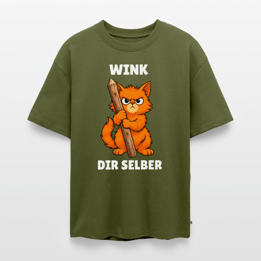Wink dir selber Unisex Premium Oversized Organic T-Shirt - Khaki