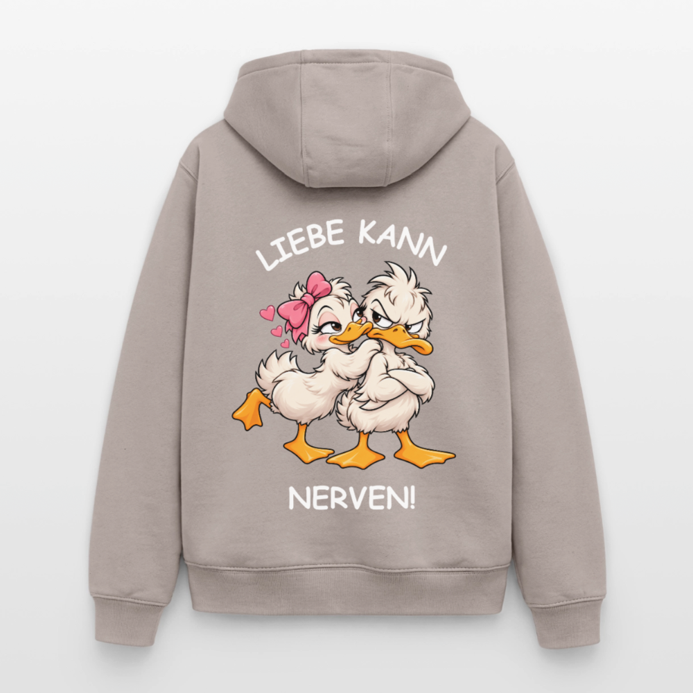 Liebe kann Oversized Heavyweight Hoodie - Taupe
