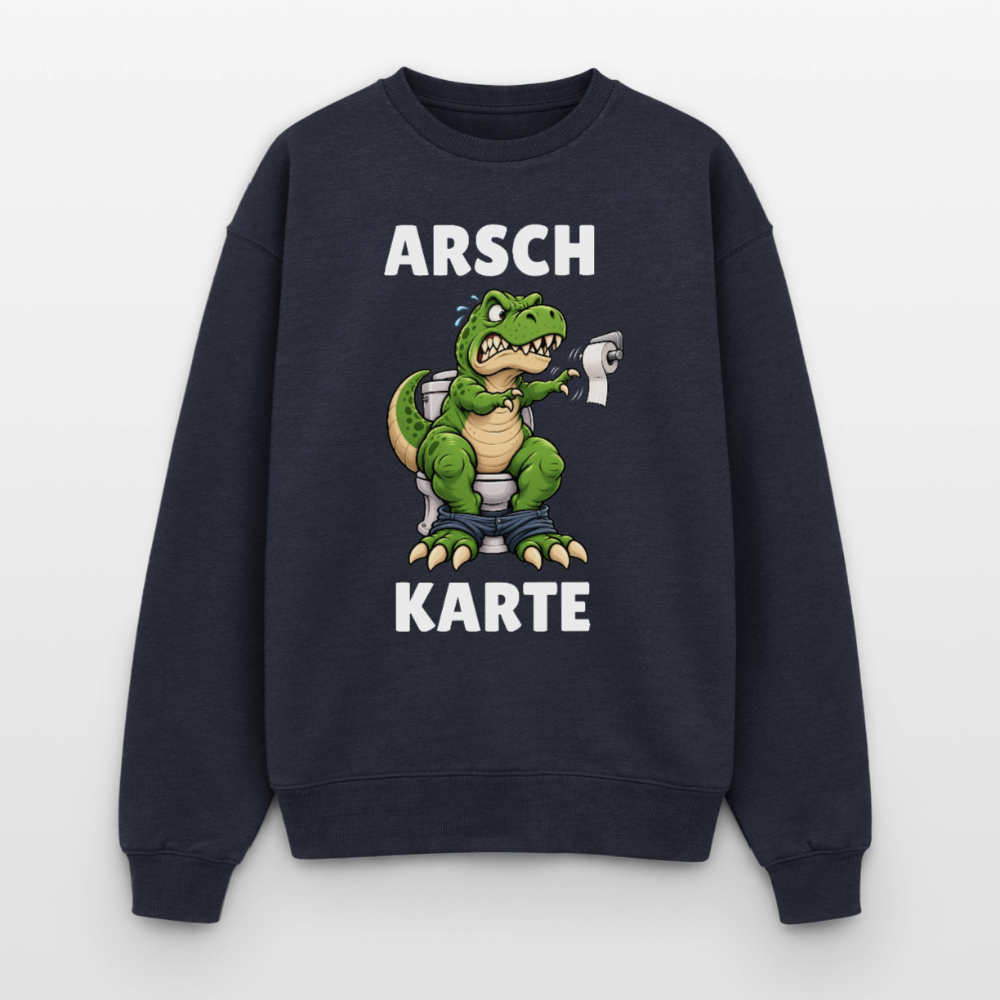 Arsch Karte Oversized Heavyweight Sweater - Navy