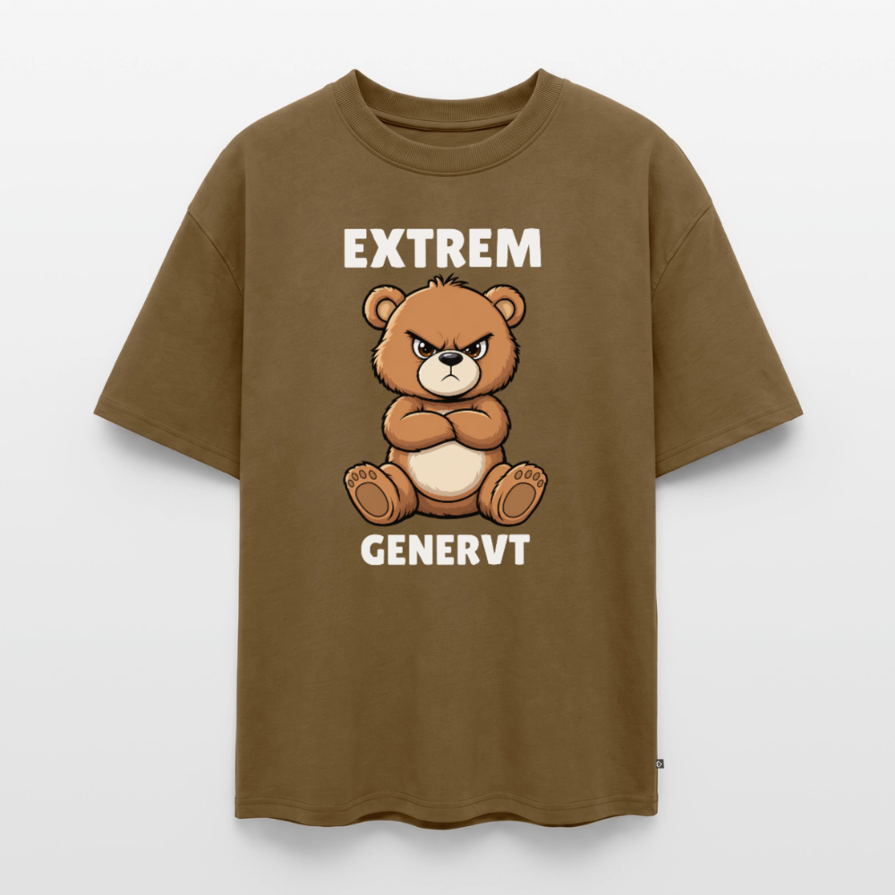Extrem genervt Unisex Premium Oversized Organic T-Shirt - Nussbraun