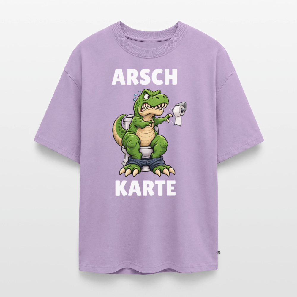 Arsch Karte Unisex Premium Oversized Organic T-Shirt - Lavendel