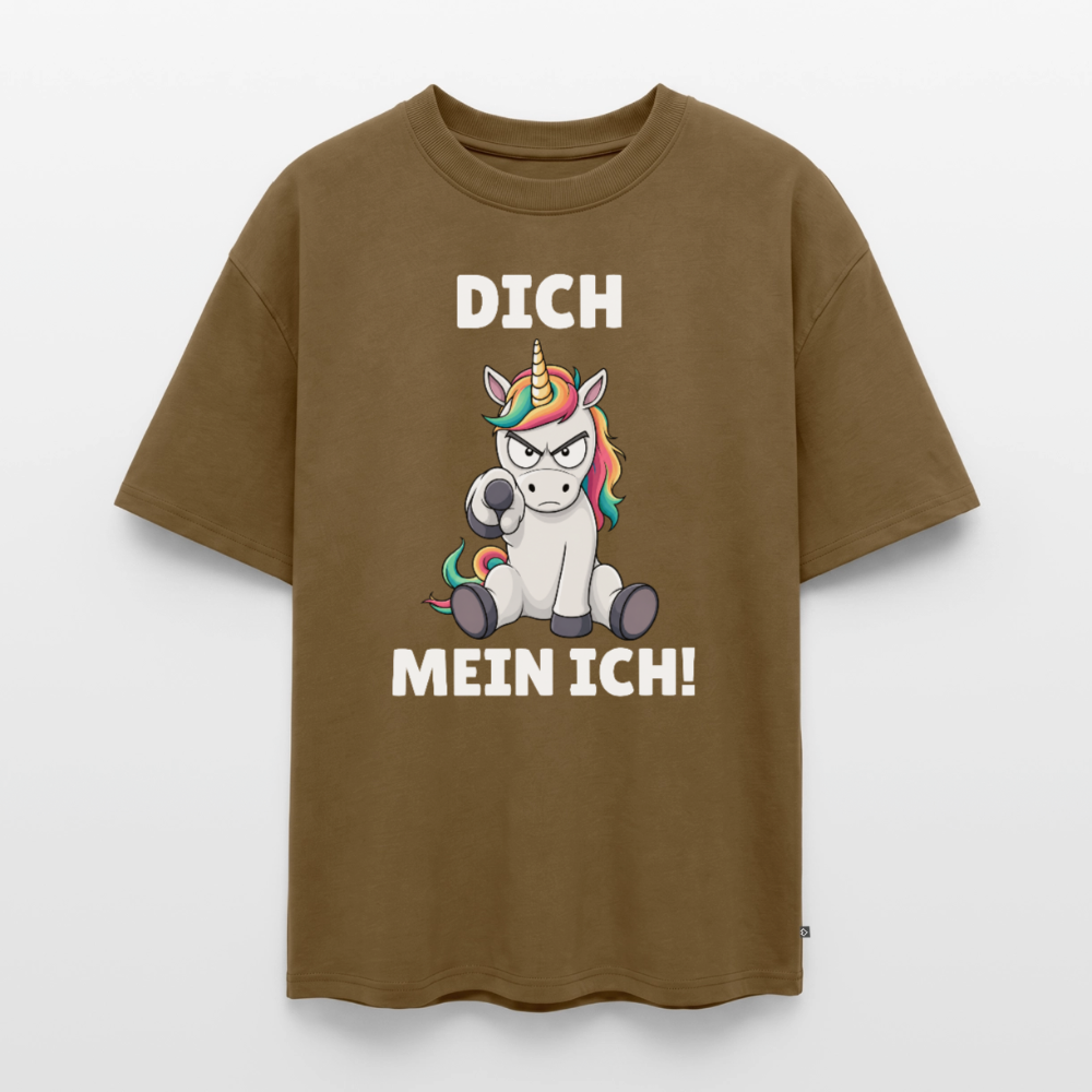 Dich mein ich Unisex Premium Oversized Organic T-Shirt - Nussbraun