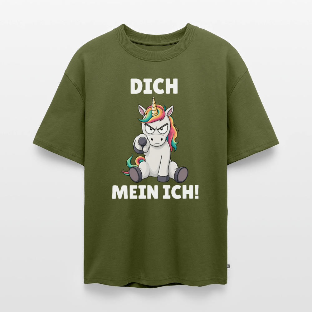 Dich mein ich Unisex Premium Oversized Organic T-Shirt - Khaki
