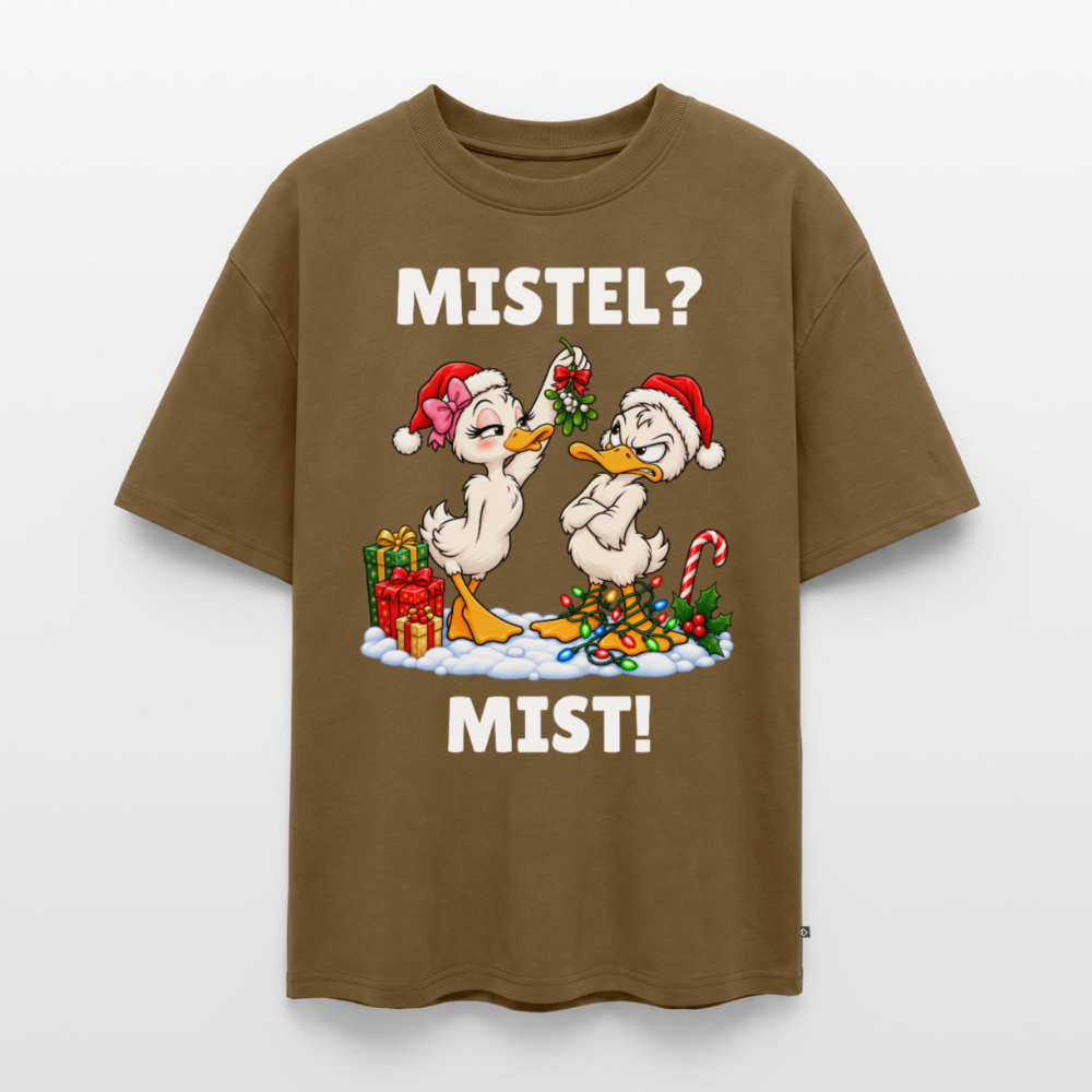 Mistel Mist Unisex Premium Oversized Organic T-Shirt - Nussbraun