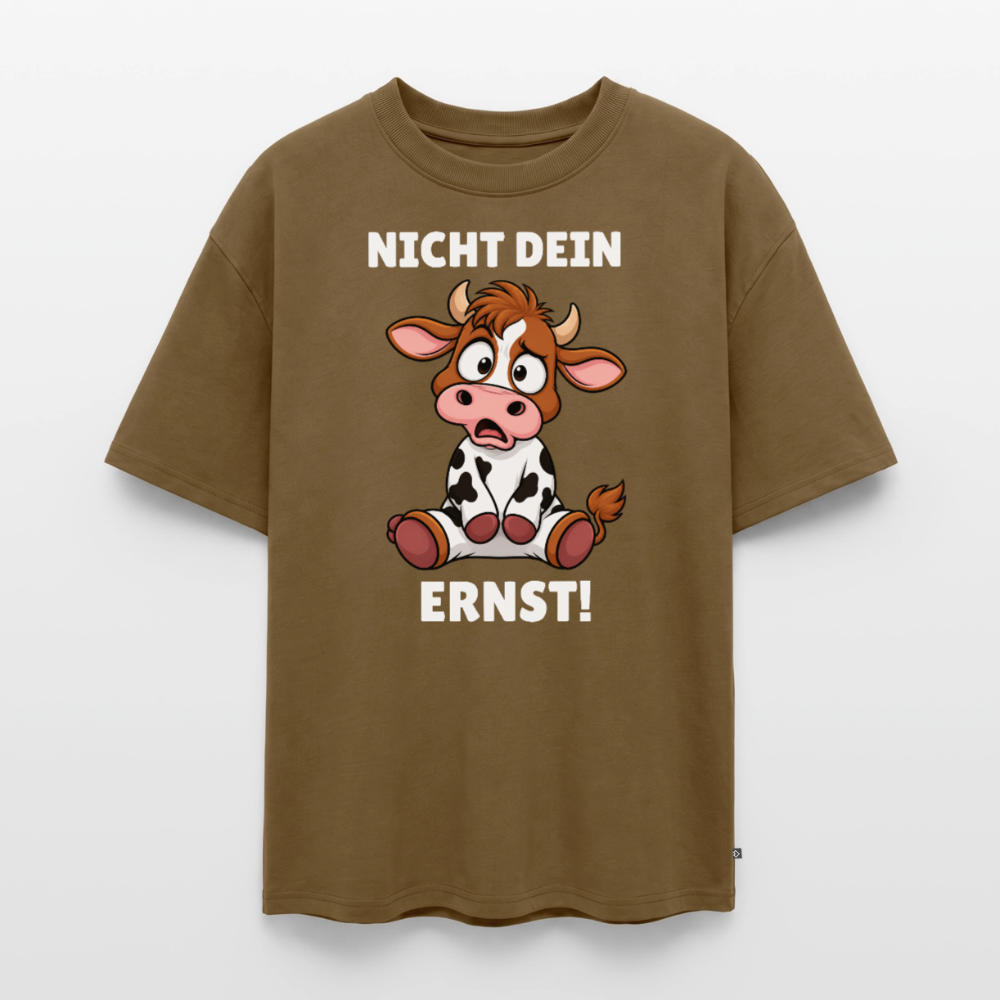 Nicht dein Ernst Oversized Organic T-Shirt - Nussbraun
