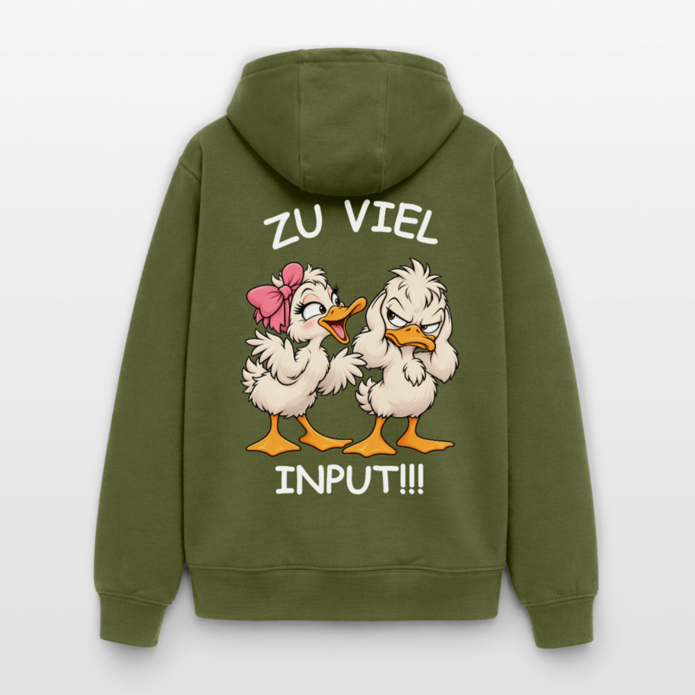Zu viel Input Oversized Heavyweight Hoodie - Khaki