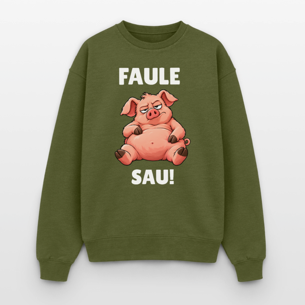 Faule Sau Oversized Heavyweight Sweater - Khaki