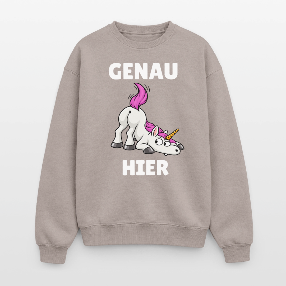 Genau hier  Oversized Heavyweight Sweater - Taupe