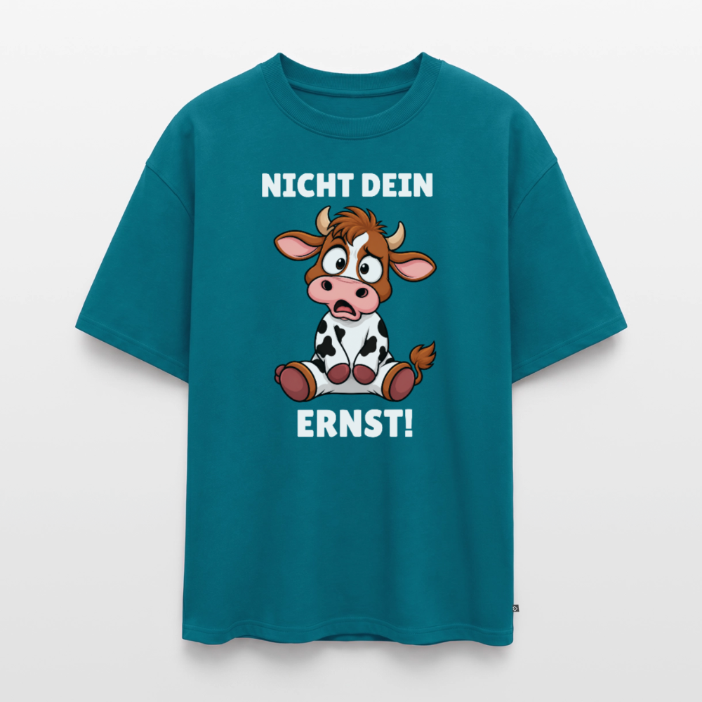 Nicht dein Ernst Unisex Premium Oversized Organic T-Shirt - Petrol