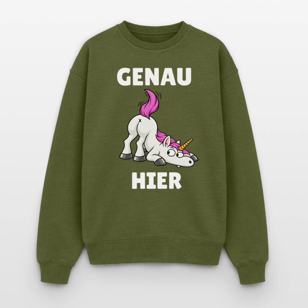 Genau hier  Oversized Heavyweight Sweater - Khaki